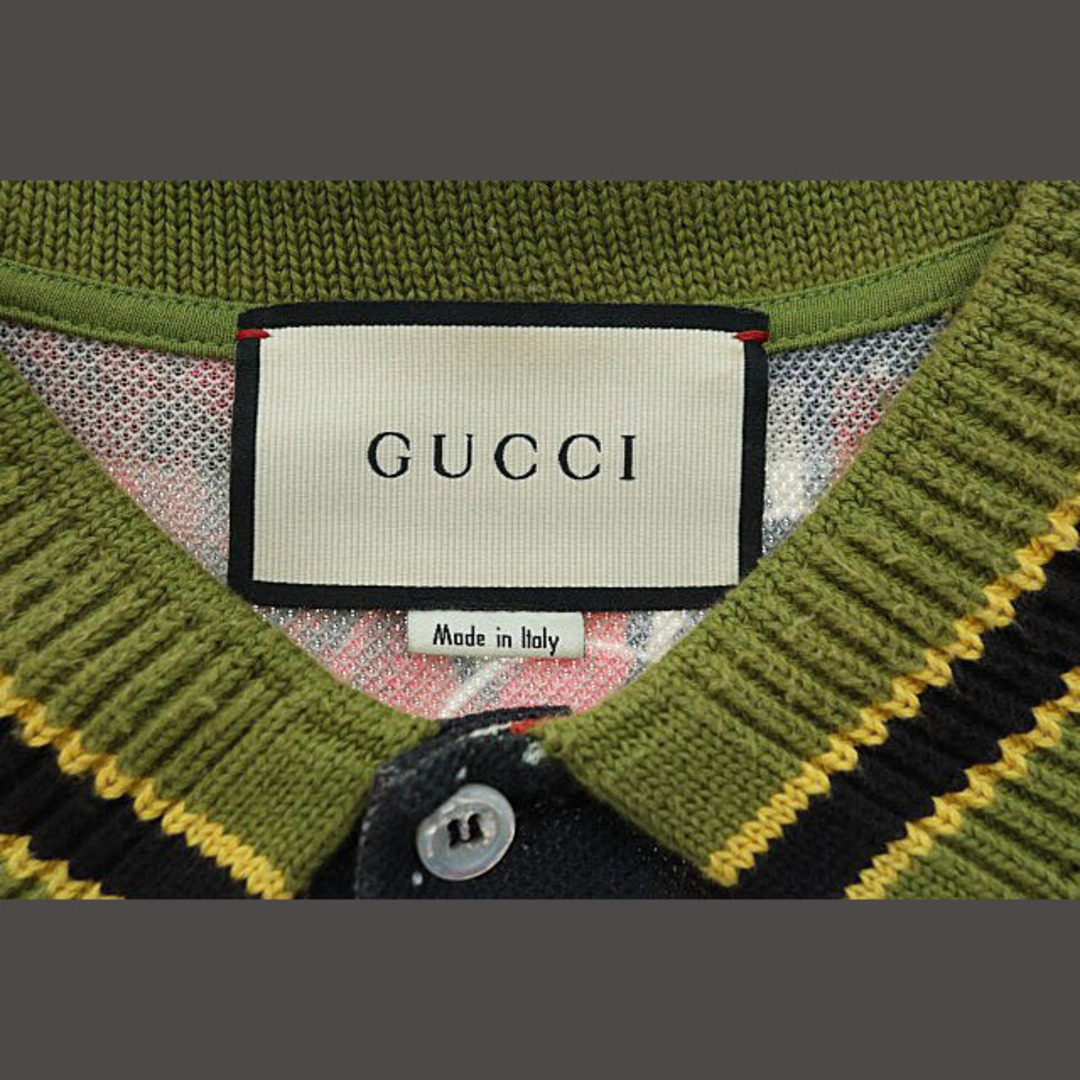 Gucci(グッチ)のグッチ GUCCI 17SS スネーク 蛇 プリント 半袖 ポロシャツ L 黒 メンズのトップス(ポロシャツ)の商品写真