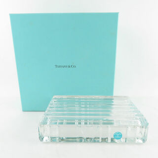 Tiffany & Co. - 美品 TIFFANY＆Co. ティファニー 小物入れ ガラス クリスタルボックス クリア 蓋付 SU6267G 