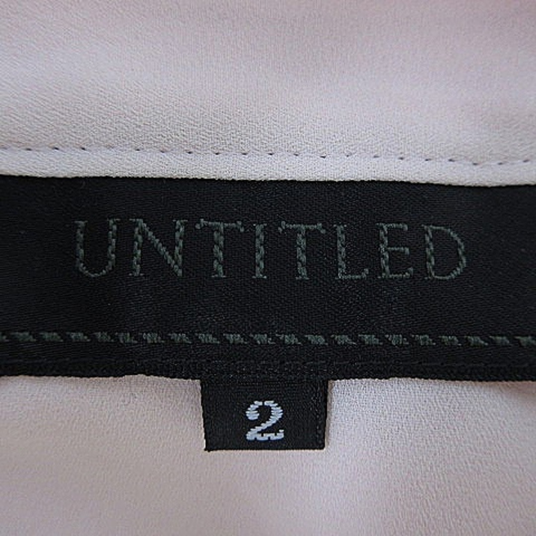 UNTITLED(アンタイトル)のアンタイトル ブラウス カットソー 半袖 スキッパー 薄手 2 ピンク トップス レディースのトップス(シャツ/ブラウス(半袖/袖なし))の商品写真