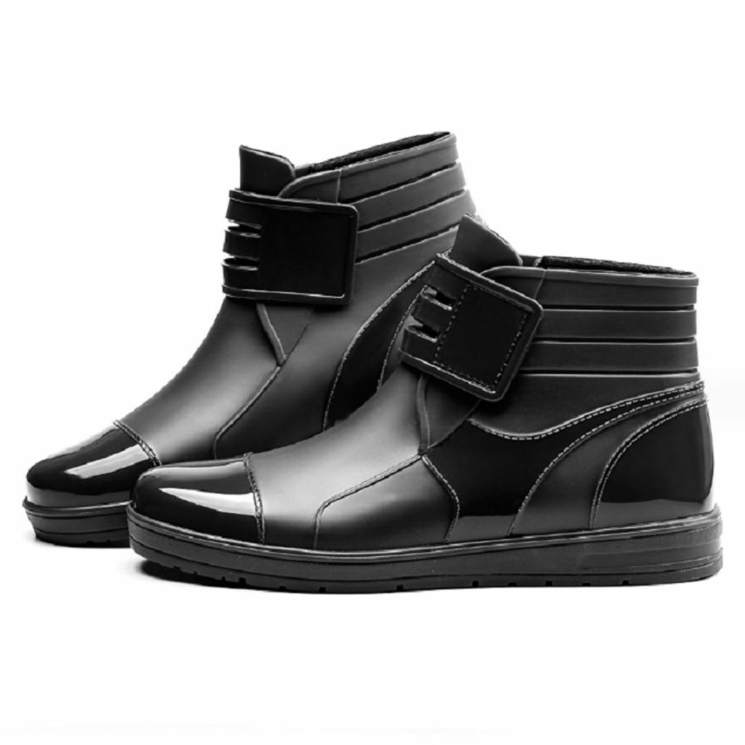 メンズ 長靴 レインシューズ ショート ブーツ 25cm 防水 防滑 軽量 メンズの靴/シューズ(長靴/レインシューズ)の商品写真