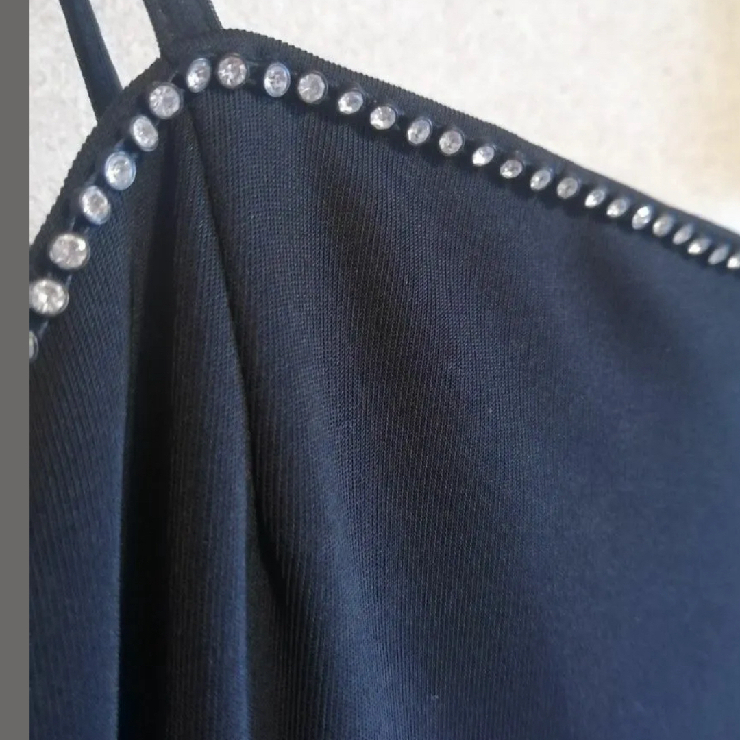 黒　　ロングドレス、オーガンジー付き レディースのワンピース(ロングワンピース/マキシワンピース)の商品写真