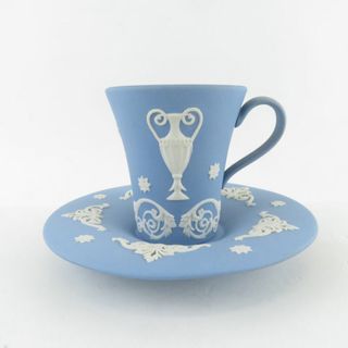 ウェッジウッド(WEDGWOOD)の美品 WEDGWOOD ウェッジウッド ジャスパー カップ＆ソーサー レア 希少 SY8744H (グラス/カップ)