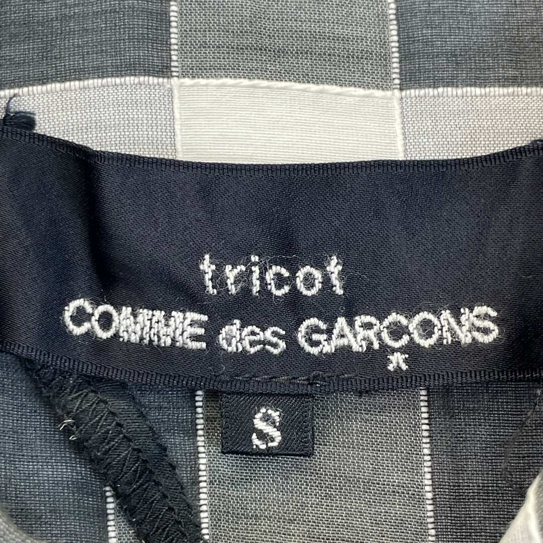 トリココムデギャルソン 15SS ブラック×ホワイト TO-B026/TO-S011 コットン・シルク チェック セットアップ S レディースのフォーマル/ドレス(その他ドレス)の商品写真
