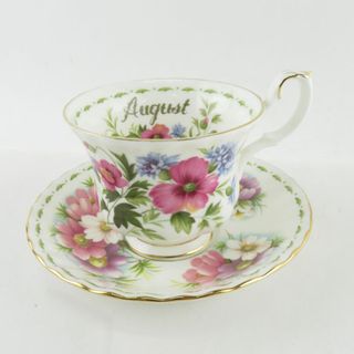 ロイヤルアルバート(ROYAL ALBERT)のROYAL ALBERT ロイヤルアルバート フラワーオブザマンス August 8月 ティーカップ＆ソーサー ポピー 花 紅茶 英国 SY8807K (グラス/カップ)