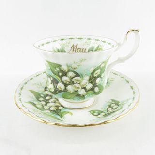 ロイヤルアルバート(ROYAL ALBERT)のROYAL ALBERT ロイヤルアルバート フラワーオブザマンス May 5月 ティーカップ＆ソーサー スズラン 花 紅茶 英国 SY8809K (グラス/カップ)