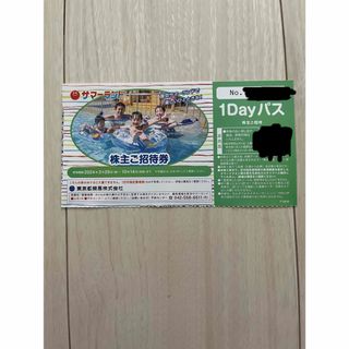 東京都競馬株主優待　東京サマーランド1Dayパス 1枚(その他)
