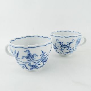 マイセン(MEISSEN)の美品 MEISSEN マイセン ブルーオニオン カップ 2点 ペア カップのみ SU6317K (グラス/カップ)