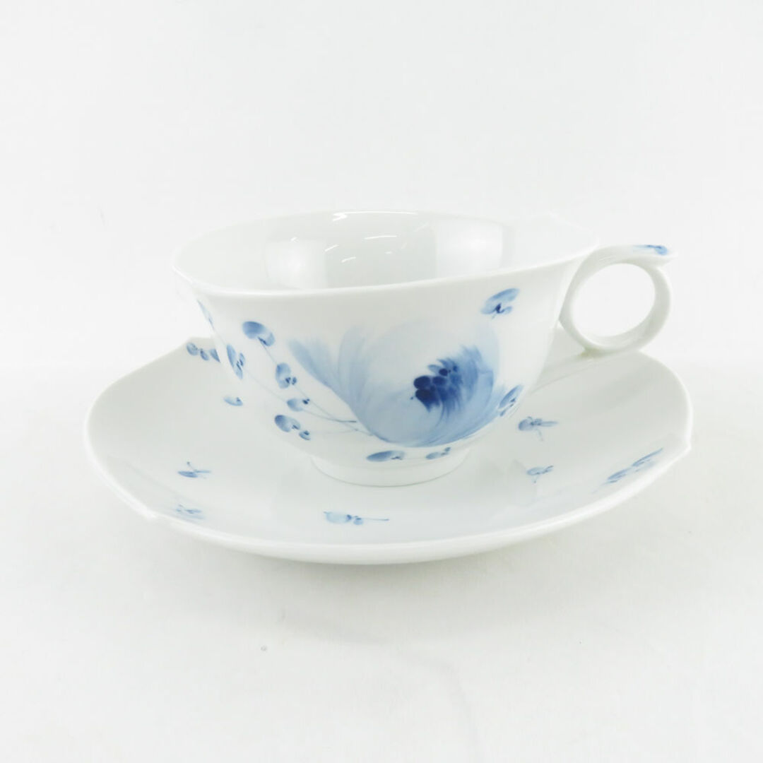 MEISSEN(マイセン)の美品 MEISSEN マイセン 青い花 28623/28613 ティーカップ＆ソーサー ブルーフラワー SU6322K  インテリア/住まい/日用品のキッチン/食器(グラス/カップ)の商品写真