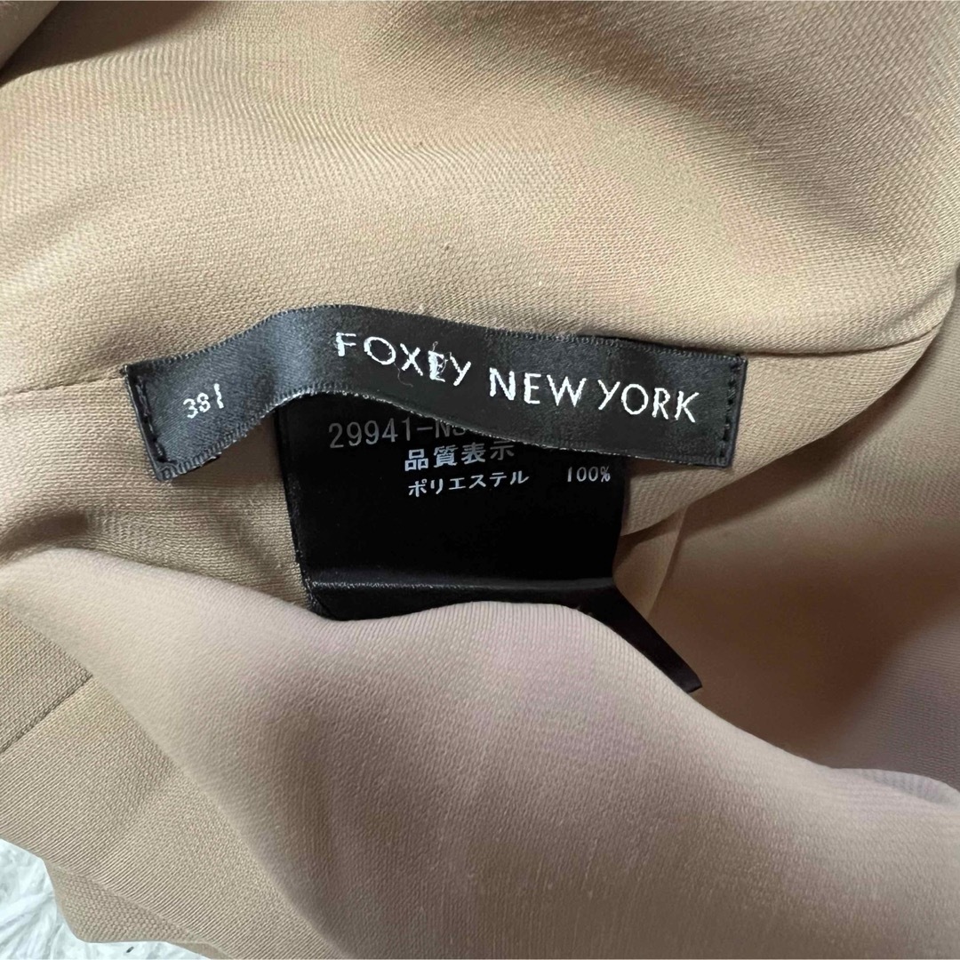 FOXEY NEW YORK(フォクシーニューヨーク)のFOXEY NEWYORK ノースリーブ ワンピース  ブラウン 38 M レディースのワンピース(ミニワンピース)の商品写真