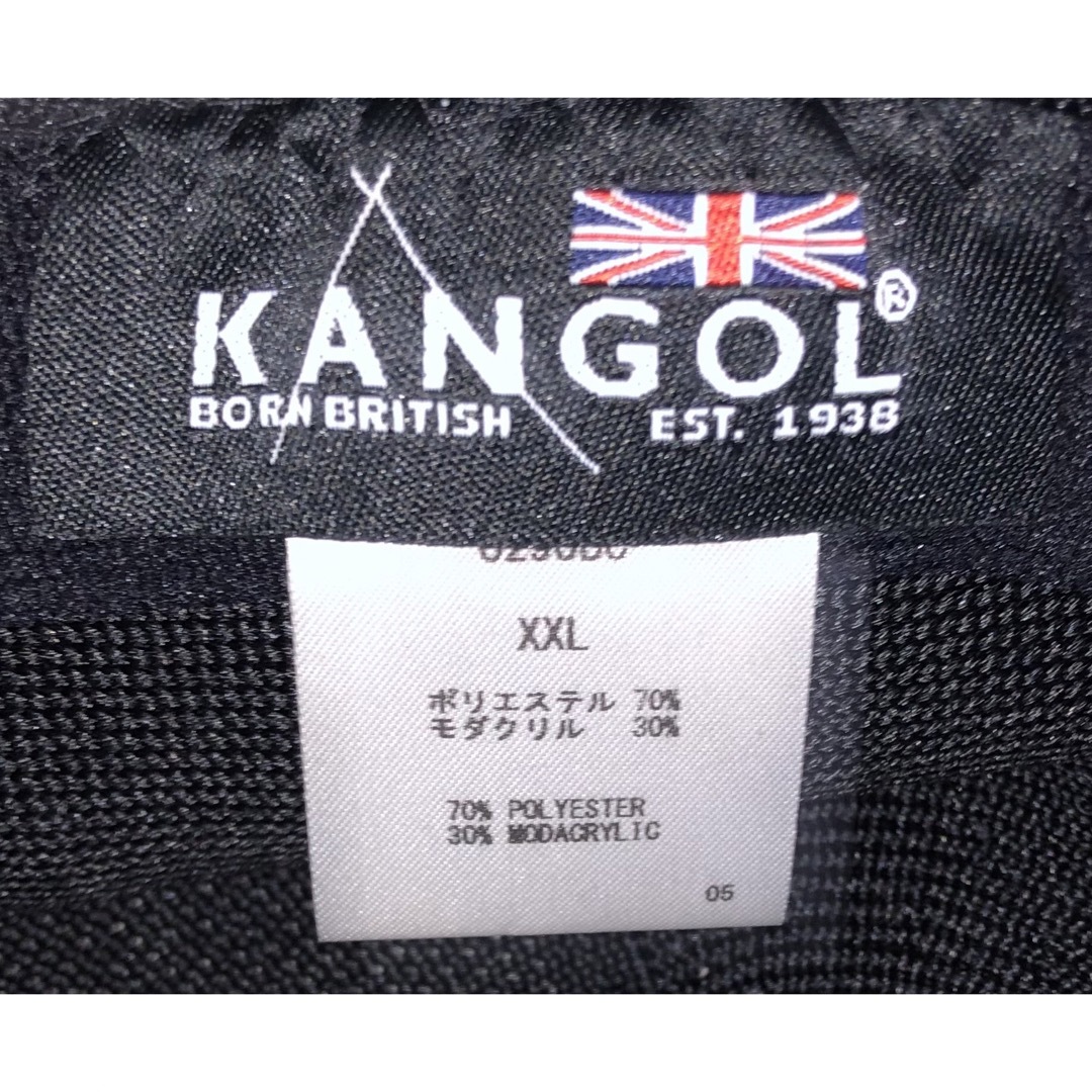 KANGOL(カンゴール)のXXL 美品 KANGOL ハンチングキャップ カンゴール ベレー帽 ブラック メンズの帽子(ハンチング/ベレー帽)の商品写真