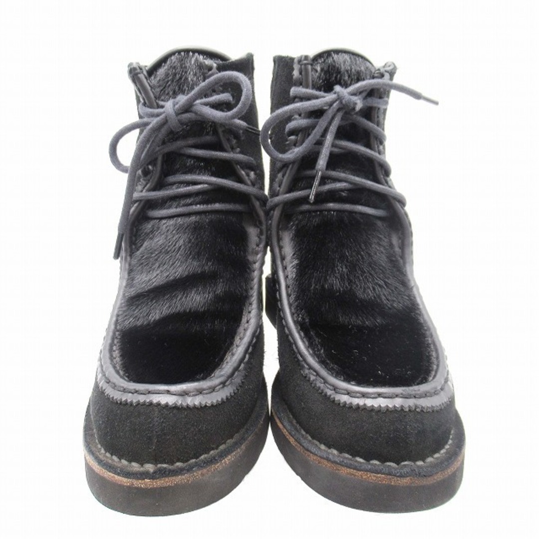 ミハラヤスヒロ ハラコ × スエード 厚底 モカシンブーツ インヒール 25.0 レディースの靴/シューズ(ブーツ)の商品写真