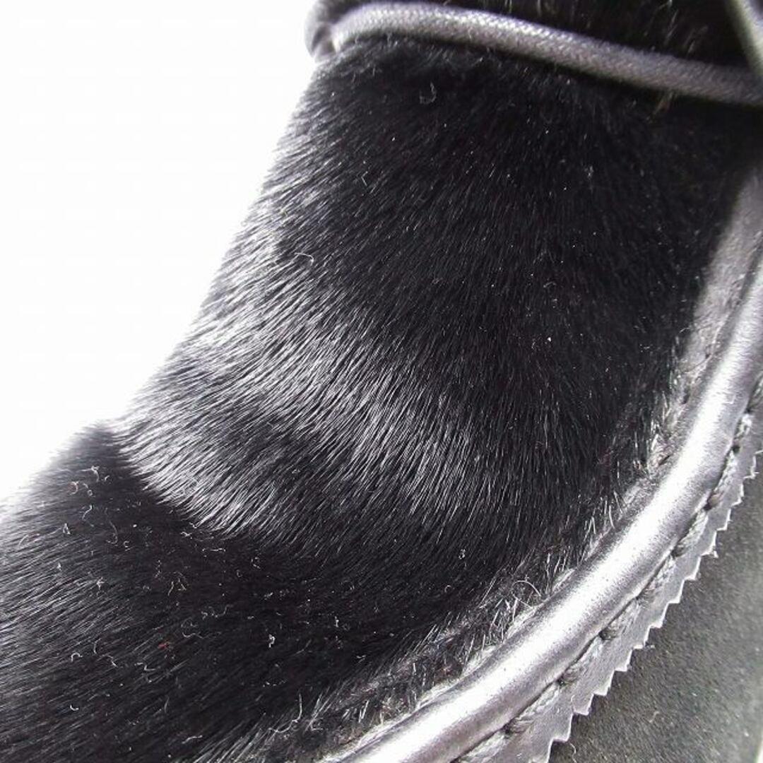 ミハラヤスヒロ ハラコ × スエード 厚底 モカシンブーツ インヒール 25.0 レディースの靴/シューズ(ブーツ)の商品写真