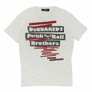 ディースクエアード(DSQUARED2)の19SS ディースクエアード テープ ロゴ プリント Tシャツ 半袖 XS(Tシャツ/カットソー(半袖/袖なし))