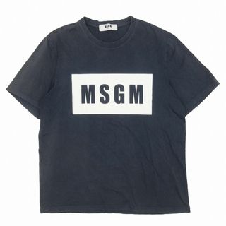 エムエスジーエム MSGM ロゴ プリント Tシャツ カットソー 半袖 M