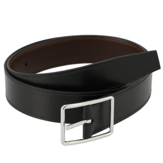 ジェーエムウエストン(J.M. WESTON)のジェイエムウエストン/J.M.WESTON ベルト メンズ IENA BELT リバーシブル イエナ BLACK AND DARK BROWN BOXCALF レザーベルト  2024年春夏新作 7032BHMIEP00-0001-0007(ベルト)