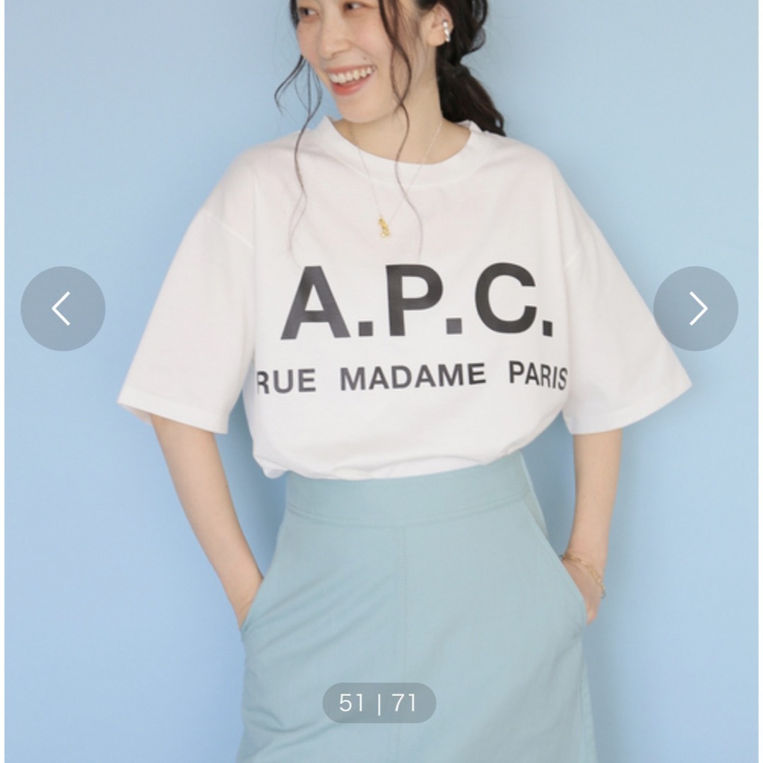 A.P.C(アーペーセー)のA.P.C.  アーペーセオーバーサイズ ロゴプリント Tシャツ メンズのトップス(Tシャツ/カットソー(半袖/袖なし))の商品写真