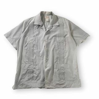 ヴィンテージ(VINTAGE)のヴィンテージ 古着 キューバシャツ グレー 開襟 メキシコ オープンカラー(Tシャツ/カットソー(半袖/袖なし))