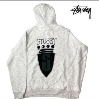 ステューシー(STUSSY)のステューシー　パーカー　Lサイズ　古着　グレー　 希少デザイン(パーカー)