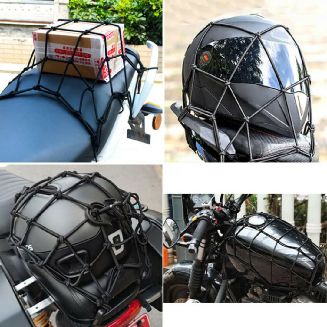 ツーリングネット バイクネット 荷物 カーゴ キャリー 30cm×30cmフック 自動車/バイクのバイク(パーツ)の商品写真