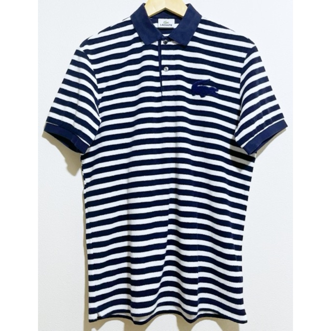 LACOSTE(ラコステ)のLACOSTE（ラコステ）パイル 半袖 ポロシャツ ボーダー【D0746-007】 メンズのトップス(ポロシャツ)の商品写真