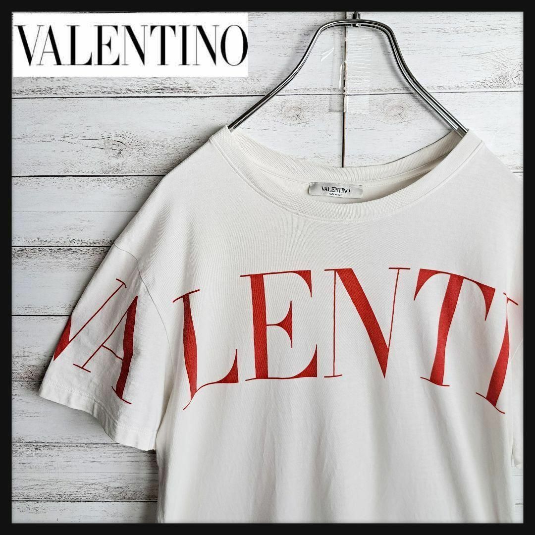 VALENTINO(ヴァレンティノ)の【大人気デザイン】ヴァレンチノ ヴァレンティノ ビックロゴ Tシャツ レッド M メンズのトップス(Tシャツ/カットソー(半袖/袖なし))の商品写真