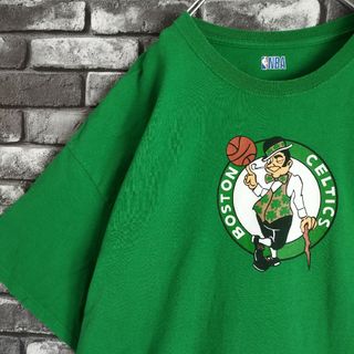 NBA超オーバーサイズボストンセルティックスtシャツTシャツ緑バスケビッグロゴ(Tシャツ/カットソー(半袖/袖なし))