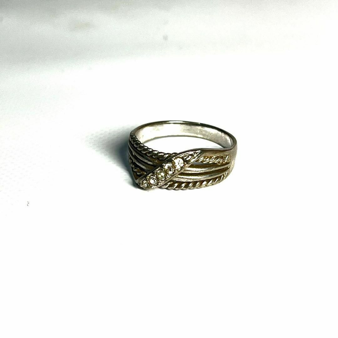 ヴィンテージ　クリスタル　リング　シルバー　エスニック　指輪　クリーニング済み レディースのアクセサリー(リング(指輪))の商品写真