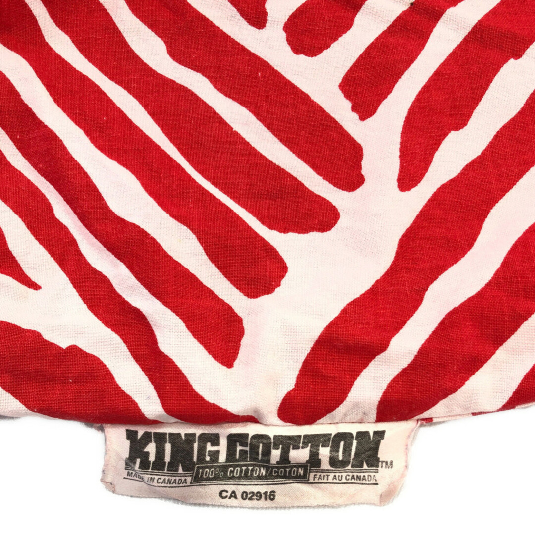カナダ製 KING COTTON イェール カレッジ エンブレム リバーシブル スウェット レッド (メンズ L相当) 中古 古着 Q6989 メンズのトップス(スウェット)の商品写真