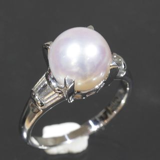 タサキ(TASAKI)のタサキ アコヤパール 9.1mm ダイヤ0.34ct リング 11号 PT900(リング(指輪))