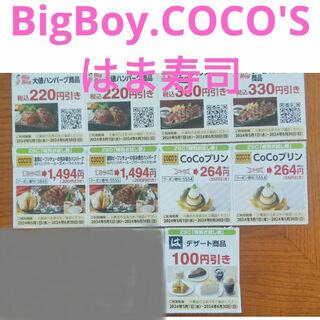 COCO'S.BigBoy.はま寿司.割引券