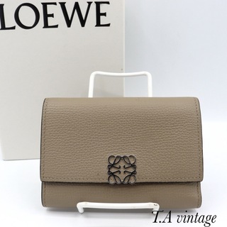 ロエベ(LOEWE)のロエベ　アナグラム　三つ折り財布　グレージュ(財布)