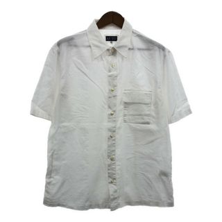 アルマーニジーンズ(ARMANI JEANS)のARMANI JEANS アルマーニ ジーンズ 半袖シャツ 大きいサイズ ホワイト (レディース 2XL) 中古 古着 Q6991(シャツ/ブラウス(半袖/袖なし))