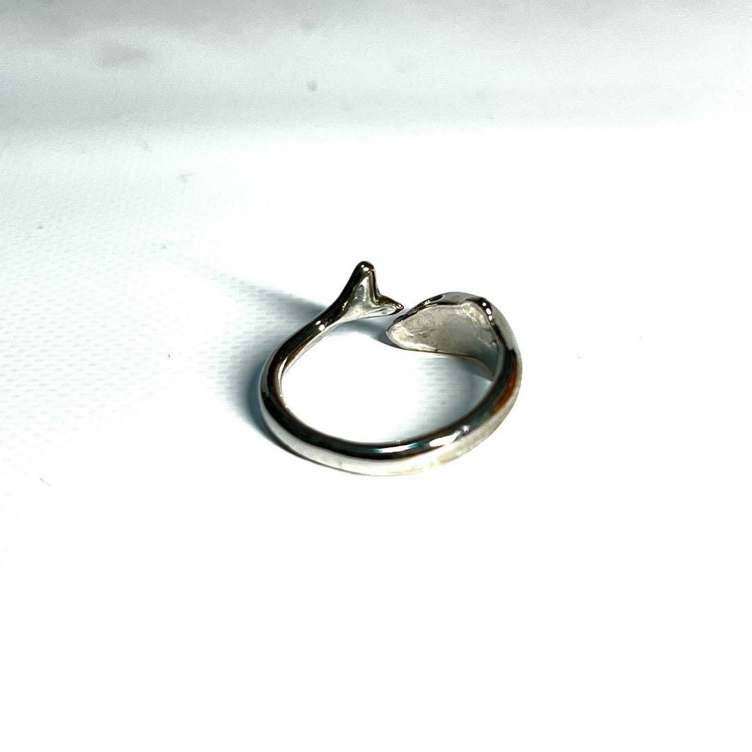 ドルフィン　トルマリン　リング　イルカ　シルバー　指輪　クリーニング済み レディースのアクセサリー(リング(指輪))の商品写真