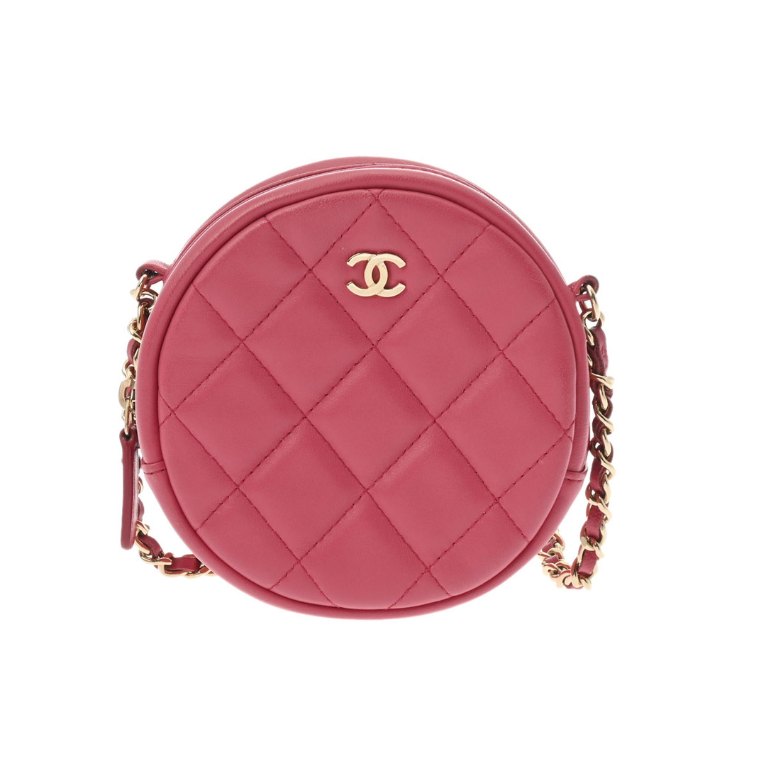 CHANEL(シャネル)の中古 シャネル CHANEL A70657 26番台 レディース ショルダーバッグ マトラッセ ピンク /ゴールド金具 ラムスキン レディースのバッグ(ショルダーバッグ)の商品写真