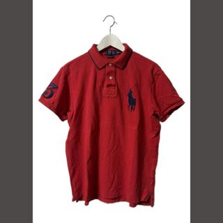 ポロラルフローレン(POLO RALPH LAUREN)のポロ ラルフローレン ビックポニー ポロシャツ 半袖 L レッド トップス(ポロシャツ)