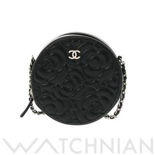 シャネル(CHANEL)の中古 シャネル CHANEL AP0245 27番台 レディース ショルダーバッグ カメリア ブラック /シルバー金具 カーフスキン(ショルダーバッグ)