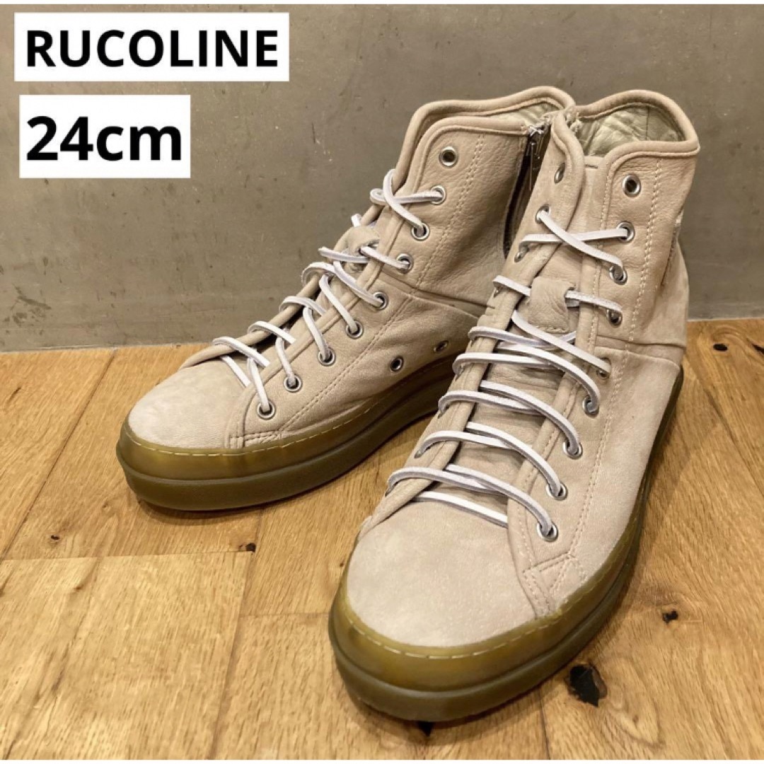 RUCO LINE(ルコライン)のRUCOLINE ルコライン　サイドジップスニーカー　レディース　ベージュ　38 レディースの靴/シューズ(スニーカー)の商品写真