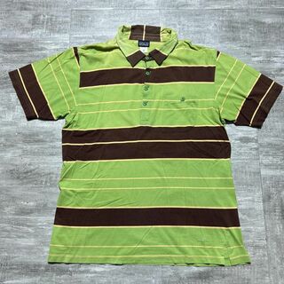 パタゴニア(patagonia)のPatagonia パタゴニア ボーダー コットン ポロシャツ 半袖 緑 M(ポロシャツ)