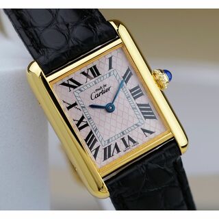 カルティエ(Cartier)の美品 カルティエ マスト タンク アクアリーノ ピンク SM Cartier(腕時計)