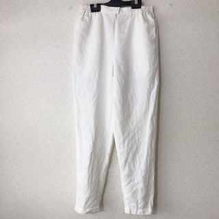 ヴィンテージ(VINTAGE)のJM GOULBOURN vintage 80sリネン パンツ 白　サイズ8(カジュアルパンツ)