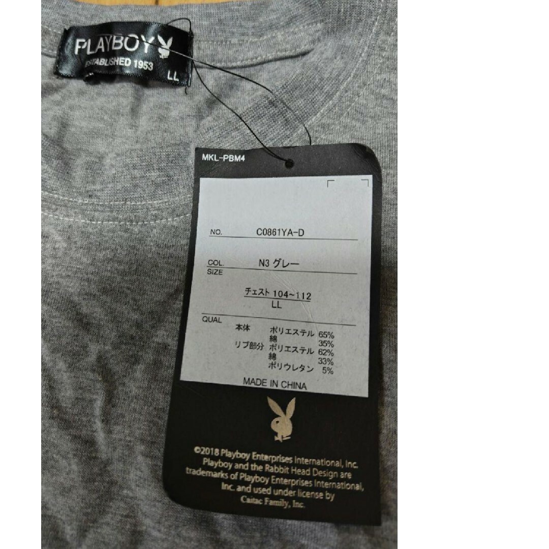 PLAYBOY(プレイボーイ)のプレイボーイ  長袖Tシャツ  未使用タグ付き メンズのトップス(Tシャツ/カットソー(七分/長袖))の商品写真