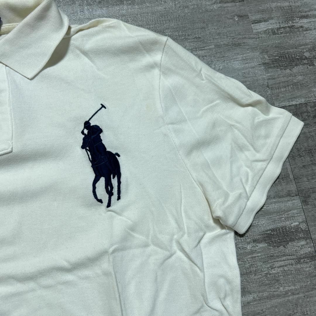 POLO RALPH LAUREN(ポロラルフローレン)のUSAモデル ポロラルフローレン ポロシャツ 白 星条旗 ホワイト L メンズのトップス(ポロシャツ)の商品写真