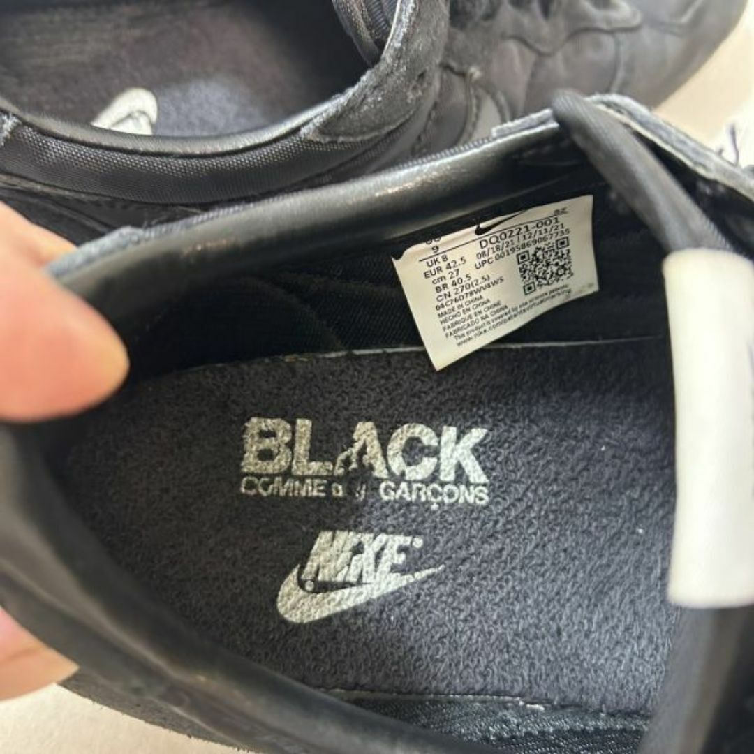 NIKE(ナイキ)のブラック コムデギャルソン×ナイキ イーグル トリプルブラック 27cm メンズの靴/シューズ(スニーカー)の商品写真