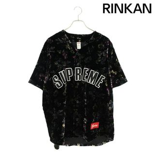 シュプリーム(Supreme)のシュプリーム  19AW  Floral Velour Baseball Jersey フローラルベロアベースボールジャージー半袖シャツ メンズ M(シャツ)