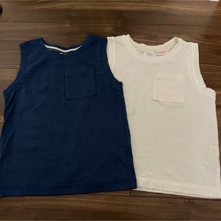 ザラキッズ(ZARA KIDS)のZARAkids ノースリーブTシャツ 98cm（2枚セット）(Tシャツ/カットソー)