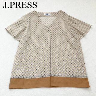 J.PRESS - 美品✨ ジェイプレス Vネックブラウス 総柄 11