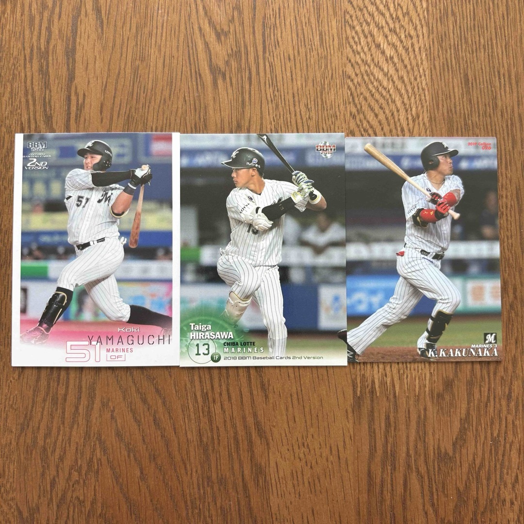 千葉ロッテマリーンズ カード 3枚セット エンタメ/ホビーのタレントグッズ(スポーツ選手)の商品写真