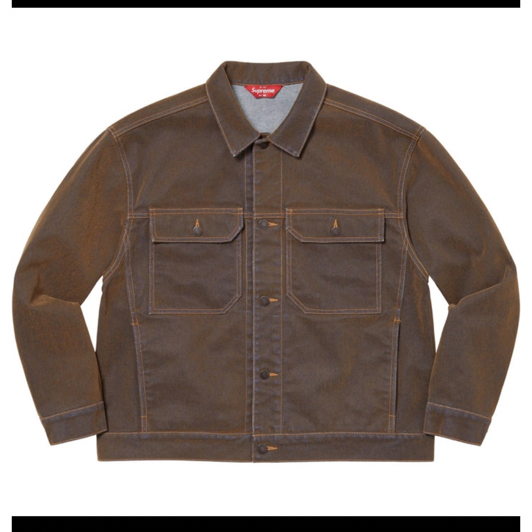 Supreme(シュプリーム)の【L】supreme Flocked Denim Trucker Jacket メンズのジャケット/アウター(Gジャン/デニムジャケット)の商品写真