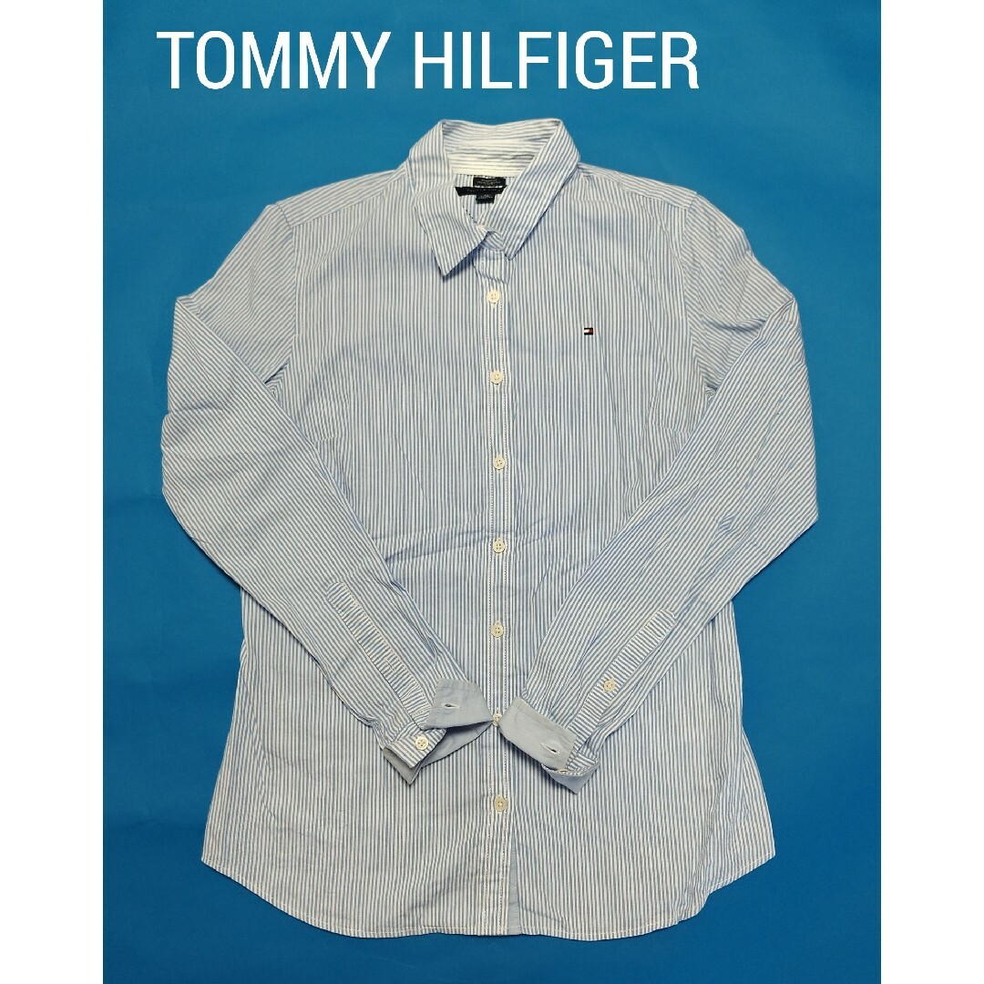 TOMMY HILFIGER(トミーヒルフィガー)の【良品】TOMMY HILFIGER(トミーヒルフィガー)レディースシャツ XS レディースのトップス(シャツ/ブラウス(長袖/七分))の商品写真