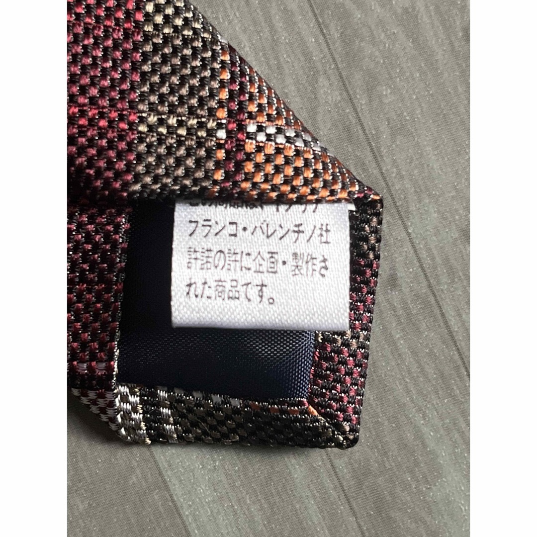 franco valentino フランコバレンチノ　チェック柄　シルク100% メンズのファッション小物(ネクタイ)の商品写真